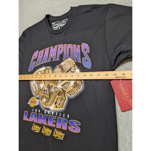 NEW Mitchell Ness Los Angeles Lakers Hardwood Classics Tee Champions Size Medium - Picture 7 of 8